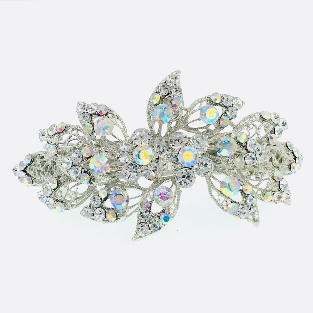 Swarovski Hair Clip Barrette 18k yellow gold plated made with Swarovski crystal umbrella  main image 2