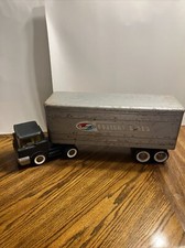 Vintage Made In USA Structo Freight Lines Pressed Steel Semi Truck