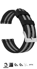 BARTON WATCH BANDS - Ballistic Nylon Two-piece Style Strap - 20mm