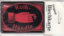 Plakette Metall 11x8 cm - ROTH HANDLE - Original Blechkarte