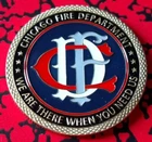 CHICAGO FIRE DEPARTMENT COLORIZED ART ROUND CHALLENGE COIN