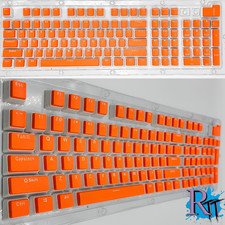 104Pcs/Set Orange Pudding Full Size PBT Double Shot Keycaps Mechanical Keyboard
