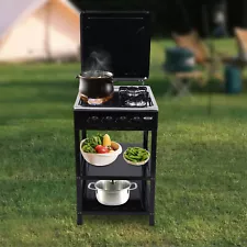 4 Burners Natural Gas Stove Outdoor Camp Gas Powered Cooking Stove Freestanding