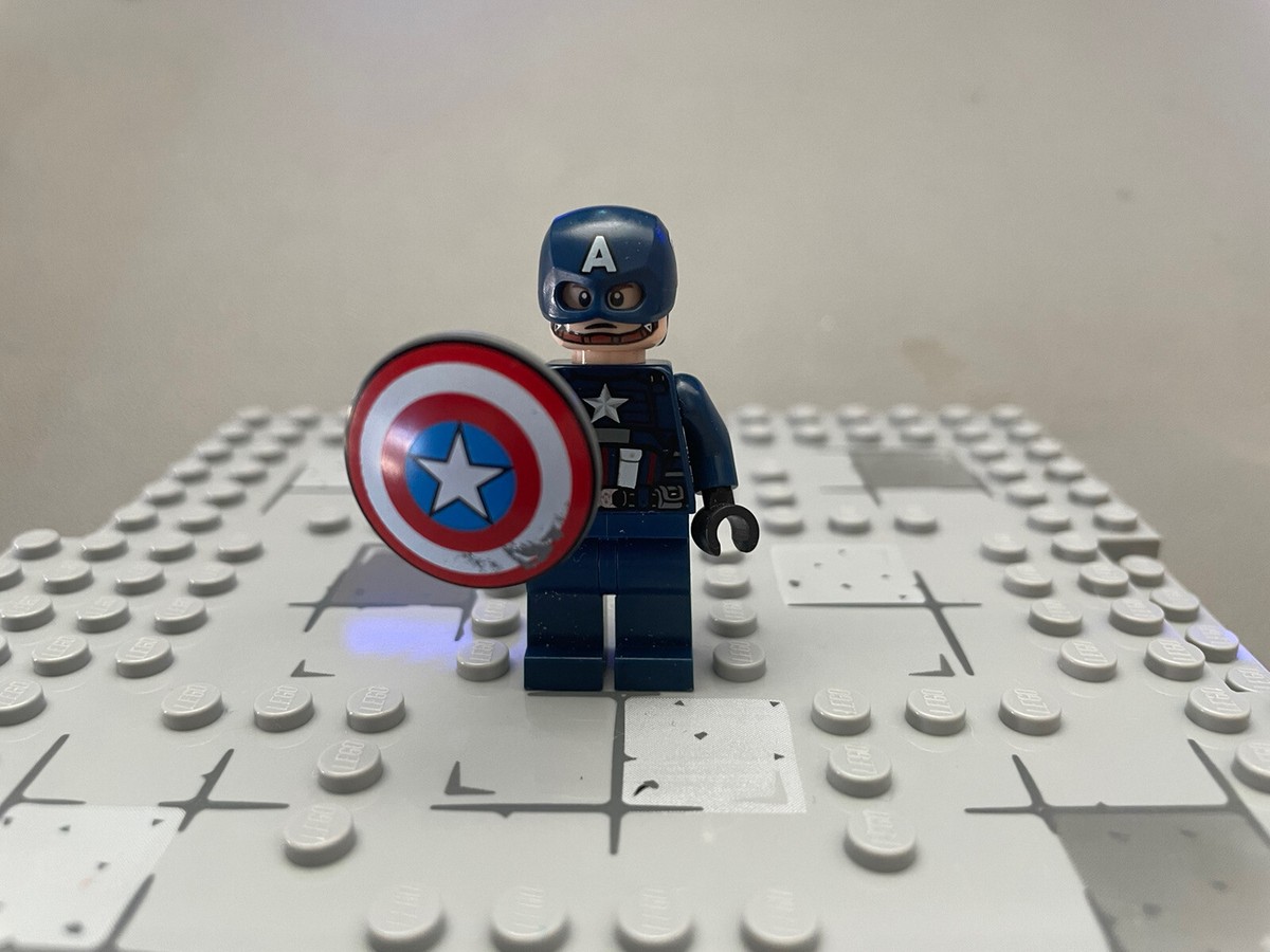 NEW Captain America Dark Blue Suit LEGO Minifigure 76143 Marvel