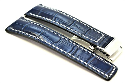 fits Breitling Navitimer Leather  watch Strap 22/24mm HANDMADE  