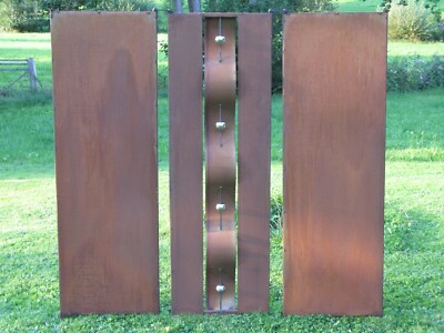 3-teilige Sichtschutz Wand Edelrost - Edelstahl - rost 160 x 155 cm- TOLL!