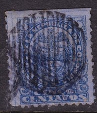 Colombia 1890 Condor - 5c Blue No 5 Fancy Cancel