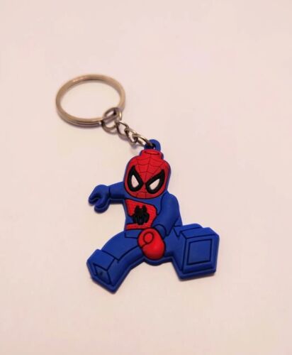 Spiderman PVC Keyring Keychain Bag Handbag Charm Retro Gift Kids Cute Xmas Mini - Foto 1 di 3