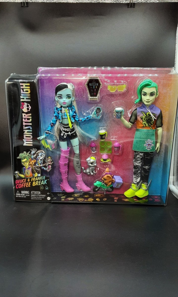 Monster High Deuce Gorgon & Frankie Stein 咖啡休息套装G3
