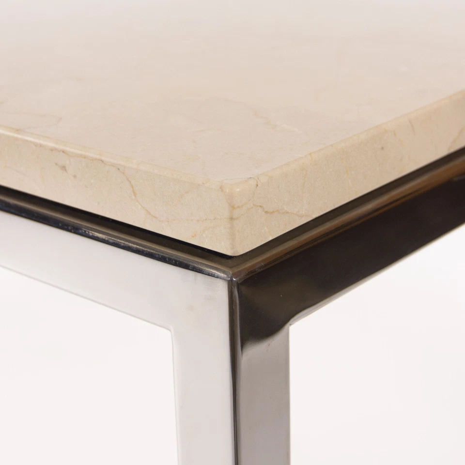 2011 Beige Granite 6x3 ft Meeting Dining Conference Table Stainless Base Knoll  - Image 4 of 4