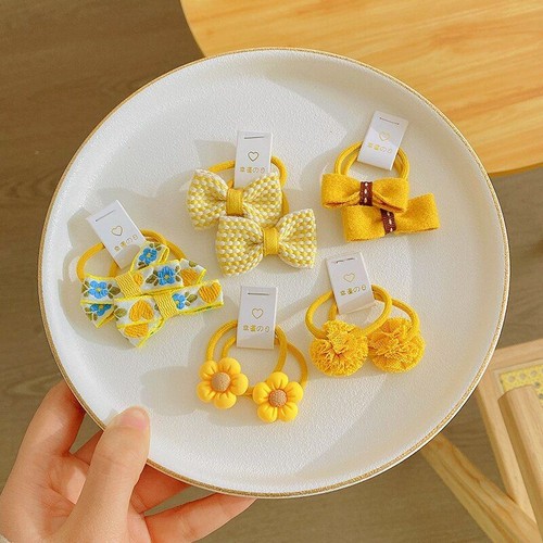 Elastic Band Set Kids Hair Accessory Girls Cute Cartoon Flower Rubber Scrunchies - Picture 44 of 67