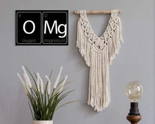 Laugh Out Loud with Chemistry: 7.5in x 5in Wooden Wall Decor Sign - "OMG Oxygen