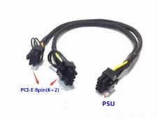 DELL R720 R730 Server GPU Video Card Power Cable PCI-E Dual 8pin(6+2)