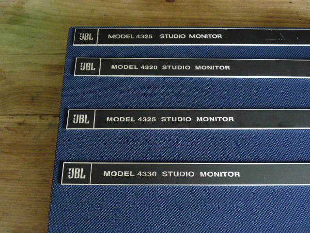 jbl 4330 paire de logo Front panel Labels ( logo 2Pcs ) aluminium vintage | eBay