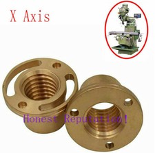 Milling Machine Tools X Axis Longitudinal Brass Feed Nut Set For BRIDGEPORT Mill
