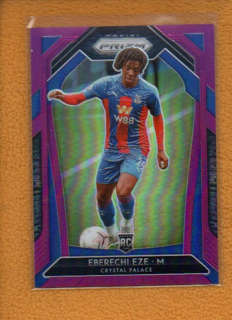 Eberechi Eze 2020-21 Panini Prizm Premier League Rookie Purple Prizm RC #63 /99