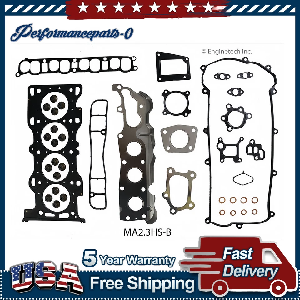 Juego de juntas de motor para Mazda 6 2006 2007 2,3 L L4 Foto 2 de 3