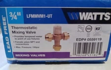 Watts LFMMV-M1-UT 3/4" Union Thermostatic Mixing Valve, Lead-Free  Open Box