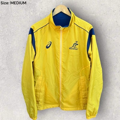 AUSTRALIAN WALLABIES ASICS REVERSE RUGBY UNION JACKET Size Medium 