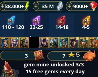 Raid Shadow Legends | Starter: 141 Ancient, 30 Void, 20 Primal, 4 Sacred Shards