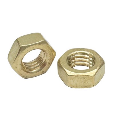 Hex Nuts M5 Brass Metric Solid Internal Threaded Hardware 50Pcs