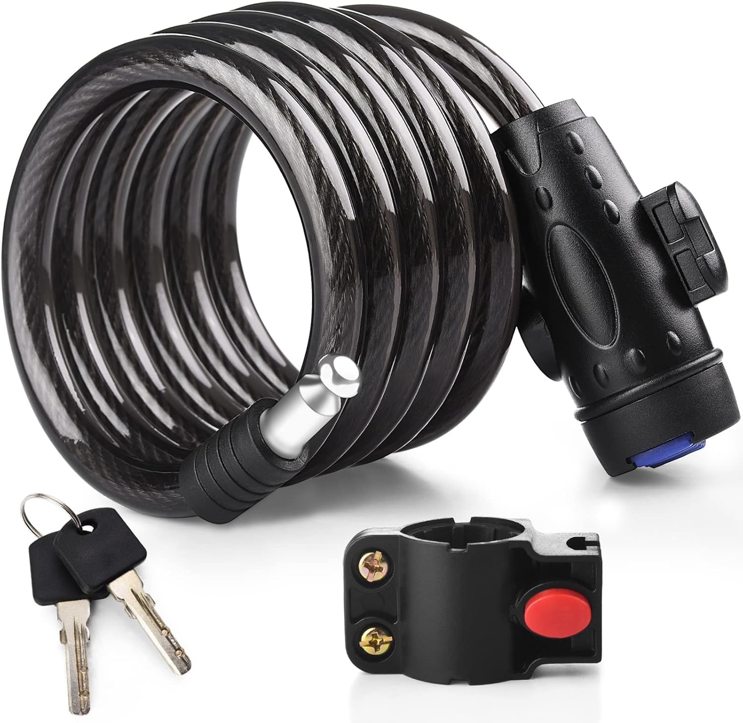 Diyife Bike Lock, [6ft/1.8m] Bike Cable Locks with 2 Keys, Weatherproof Heavy Du