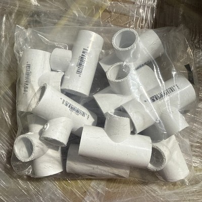 Lot of 10 DURA PVC Tee 1/2  Sch 40 Slip x Slip x Slip White Pipe Fittings NEW