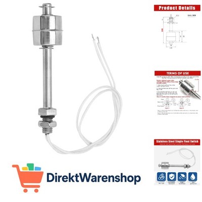 Schwimmerschalter Edelstahl 220V, 100mm Füllstandsensoren, 0~220V Edelstahl F...