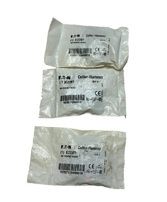 EATON CUTLER-HAMMER E22B1 CONTACT BLOCK (LOT OF 3)