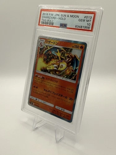 Pokémon Charizard 013/095 Sm9: Tag Bolt Holo Rare Japanese PSA 10
