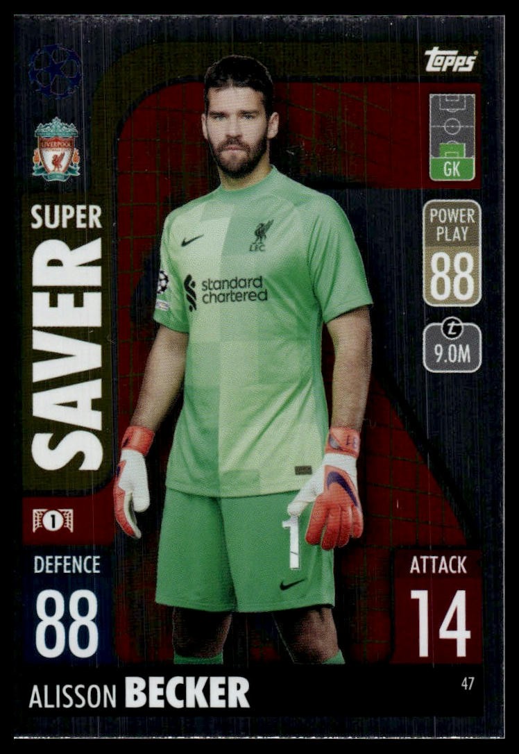 2021-22 Topps Match Attax Champions & Europa League Alisson Becker #47