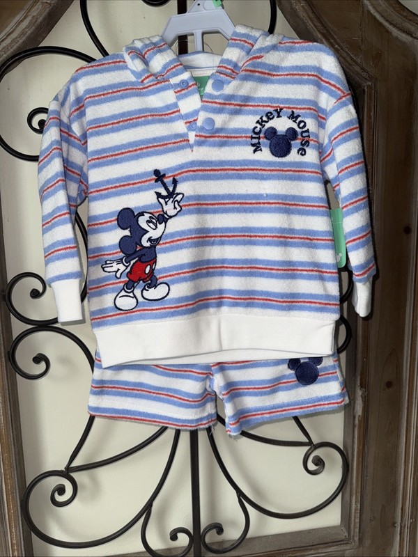 NWT! Disney “Retro Style” Mickey Mouse, 2PC short set/Blue-Boys size 18 Month