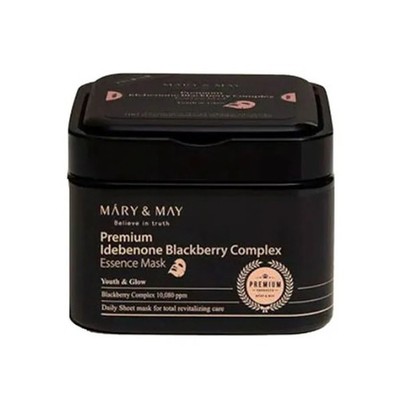 Mary&May Anti-Aging-Masken Idebenon-Brombeer-Komplex, 20 Stück