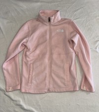 The North Face Youth/Junior Pink Full Zip Fleece Jacket Pockets Size M 10/12