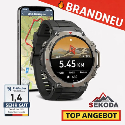Sekoda  GPS Sport Fitness Smartwatch für Herren & Damen | GPS & Tracking App
