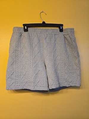 Manfinity Shorts Grey Knit Pattern Size XL