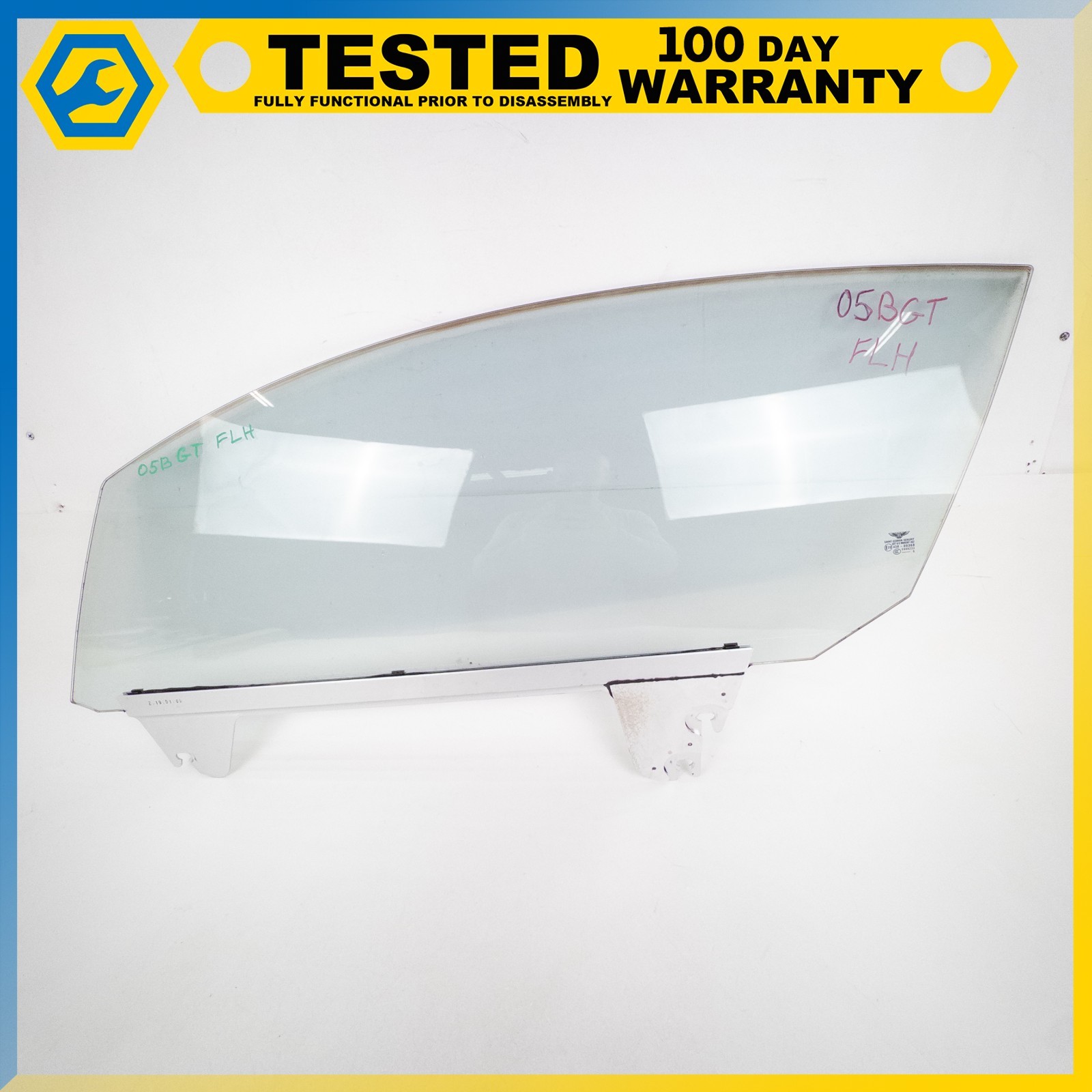 03-10 BENTLEY CONTINENTAL GT COUPE FRONT LEFT DRIVER SIDE DOOR WINDOW GLASS OEM