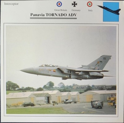 Panavia Tornado Jet Picture Original Vtg Aircraft Info Details Collector Card  