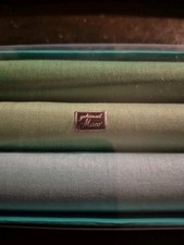 3 Taschent&uuml;cher Maco gek&auml;mmt in Originalverpackung NEU 60er / 70er ? 3erlei Gr&uuml;n