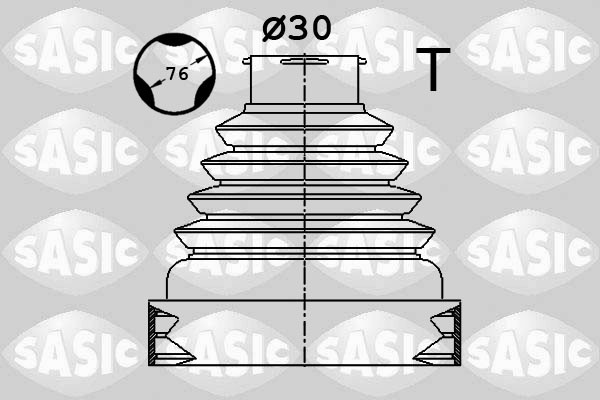 Fits SASIC SAS1900038 Bellow Kit, drive shaft SAS1900038 Joint rubber boot insi
