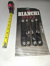 Bianchi POLICE Belt Keeper VINTAGE 4 PACK BLACK LEATHER DUTY BELT STRAPS