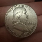 1954 Franklin Half Dollar 50C 90% Silver Philadelphia Business Strike KM#199