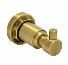 Signature Hardware SHGFRHAGBR Greyfield Single Robe Hook - Aged Brass