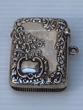 Sch&ouml;ne Antike Streichholz Dose Jugendstil Silber Kostenlosen Versand