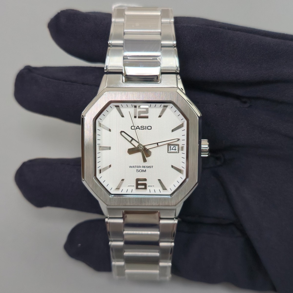 CASIO MTP‑B195 Series MTP-B195D-7A White Dial Analog 38 mm New