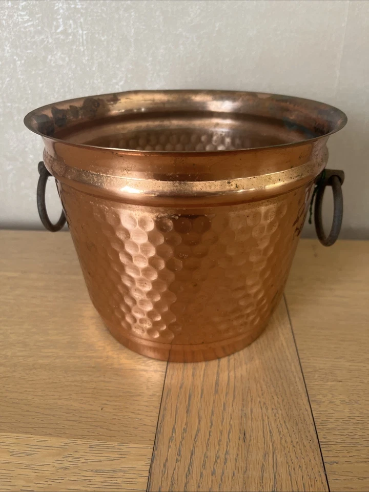 Ancien Cache Pot En Cuivre Villedieu Les Poêles - Lecellier - Photo 3/4