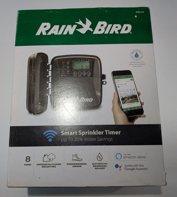 Rain Bird ST8O-2.0 Smart WiFi Sprinkler Controller 8-Zone Alexa