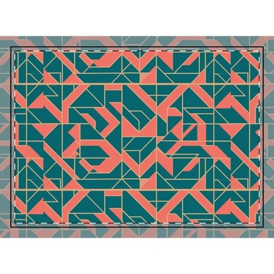 Vibrant Rectangular Rug Vibrant Patterned Rug | Colorful Geometric Accent Rug | eBay