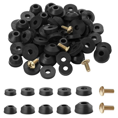 #ad #ad 58 pack faucet washer assortment kit flat beveled rubber repairing leaks $9.63