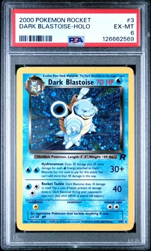 2000 POKEMON ROCKET #3 DARK BLASTOISE-HOLO PSA 6